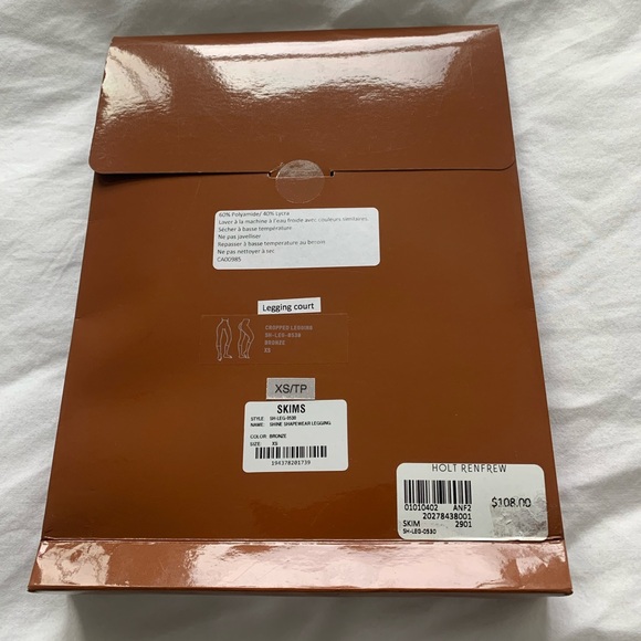 NWT SKIMS Seamless Sculpting Shapewear Cropped Legging Bronze XS - Picture 4 of 5